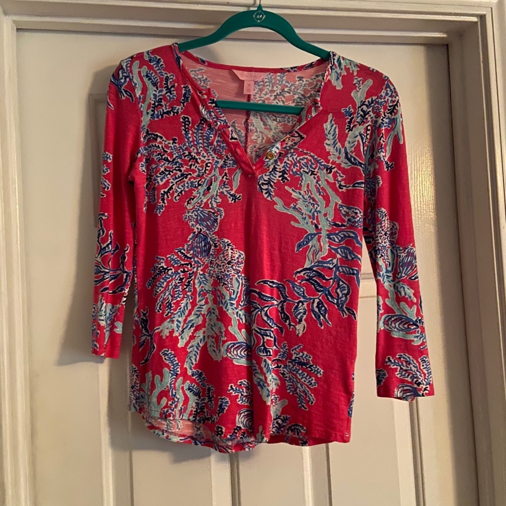 Lilly Pulitzer Kirby Top Capri Pink Samba
